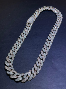 Cadena Cubana de Oro de 14k para Hombre, Chapada en Oro, con Diamantes Cultivados en Laboratorio, Joyería Brillante de Moda Hip Hop para Bodas y Fiestas - Product Image 3