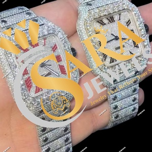 Reloj de Diamantes con Incrustaciones Blancas para Hombre, Suministro Directo de Fábrica, Reloj de Pulsera de Cuarzo Resistente al Agua, Disponible a Precio de Fábrica - Product Image 3