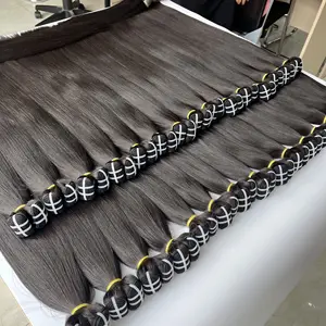 OEM ODM вьетнамский Поставщик натуральных волос, прямые пряди волос, пряди волос с кружевом спереди, с застежкой для наращивания человеческих волос