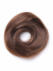 Hairarchy Extension de chignon en cheveux indiens Remy bruns avec frange, facile à porter, aspect naturel, taille personnalisée, vente en gros, meilleur prix - Product Image 5