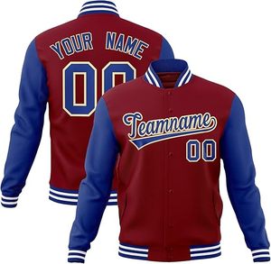 Veste de baseball réversible personnalisée OEM pour homme, style streetwear, avec broderie de lettres, patchs en chenille et ruban - Product Image 3