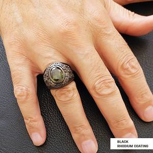 Bague d'Université Personnalisée BOJ RCJ 012 en Argent et Diamant, Unisexe, Cadeau de Remise de Diplôme, Occasions Spéciales, Prix Bas - Product Image 5