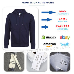 Sweat à capuche épais personnalisé avec broderie de logo, 420 g/m², avec cordon, en molleton de coton polyester surdimensionné pour hommes - Product Image 5