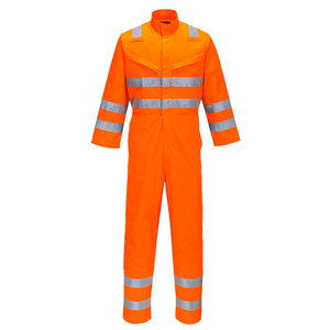 Combinaison de travail confortable et résistante, imperméable, avec bandes réfléchissantes, pour la sécurité sur le chantier - Product Image 1