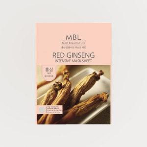 Masque facial en feuille Embiel Hongsam Intensive Mask Sheet, 10 feuilles, masque facial en feuille, masque visage, masque en feuille au ginseng coréen - Product Image 1