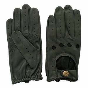 Gants de conduite en cuir de luxe unisexe, perforés, respirants, antidérapants, avec sangle de poignet réglable, toutes saisons, fournisseur OEM, personnalisables - Product Image 6
