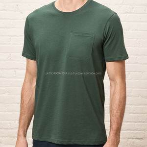 Camiseta de Manga Corta para Hombre, Estilo Jersey, Cuello Redondo, de Algodón de Bambú, para Verano - Product Image 1