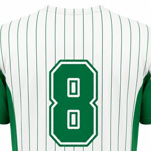 Green White Baseball Jersey for Men Pinstripe Button Front Team Shirt Lightweight <b>Athletic</b> Sports Uniform Breathable Baseball - Product Image 3