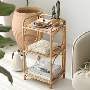 Rattan <b>Shoe</b> Shelf Natural Standing Shelves Home Furniture Living Room Bedroom Decor <b>Shoes</b> Rack - Product Image 4
