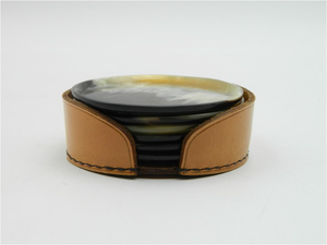 Indian Manufacture Authentic Buffalo Horn <b>Coaster</b> <b>Set</b> for Traditional Rustic and Modern Home Decor Available for Export Price - Product Image 3