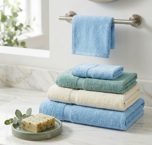 Serviette de bain en coton uni OEM du Vietnam - Serviettes de sport en gros au prix le plus bas - Textiles de maison - Product Image 2