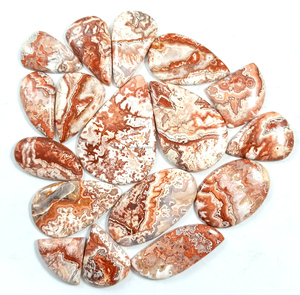 Cabochons en pierre naturelle de jaspe Rosita de haute qualité, polis à la main, pour la fabrication de bijoux - Product Image 3