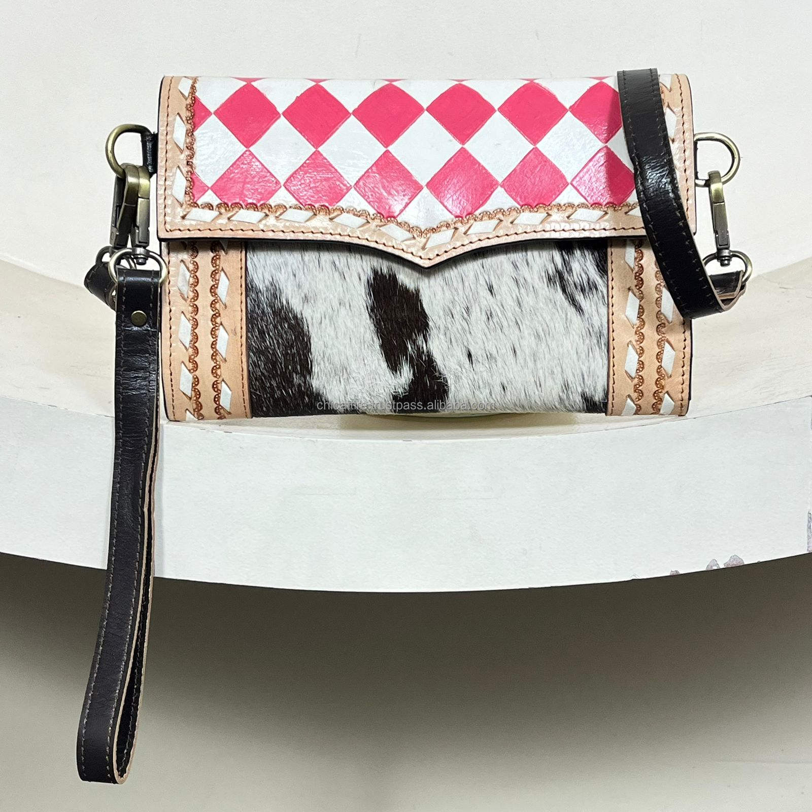 White & Pink Checkered