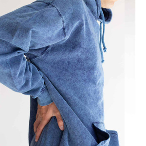 Modern Look Acid Washed Hoodie Customizable Cotton Fleece Pullover Washed Sweatshirt Urban Apparel For Branding - Product Image 4