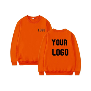 เสื้อสเวตเชิ้ตสีพื้นสำหรับเล่นกีฬา ฤดูใบไม้ร่วง/ฤดูหนาว เสื้อผู้ชายย้อมสีแบบ Garment Dyed ขอบเสื้อแบบ Distressed ราคาโรงงาน - Product Image 1