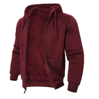 Sweat-shirt à capuche avec fermeture éclair personnalisable, unisexe, en polyester/coton, polaire/tissu éponge français, séchage rapide, respirant, teinture unie, nouveau design