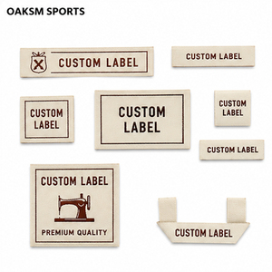 Étiquettes tissées de haute qualité OEM ODM, étiquettes tissées pour vêtements, étiquettes de col pour vêtements, logo de marque tissé - Product Image 3