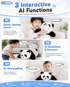 <span class=keywords><strong>Peluche</strong></span> Panda à induction tactile, <span class=keywords><strong>veilleuse</strong></span> avec 10 berceuses, arrêt automatique, jouet de confort pour bébé - Product Image 2