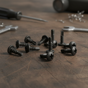 Fixations en acier au carbone noir résistantes à la corrosion avec tête à rondelle - Product Image 1
