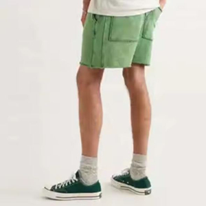 Pantalones Cortos Bermuda para Hombre, 100% Algodón, Tejido de Punto, con Cordón, Color Sólido, Estilo Vintage, Casual, Cintura Media, Transpirables, de Secado Rápido y Ecológicos - Product Image 2