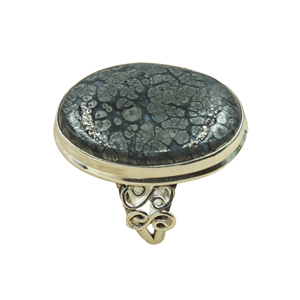 Large <b>Marcasite</b> Stone 925 Sterling Silver Handmade Statement <b>Ring</b> Vintage Oval Cabochon Designer Jewelry Women Gift for unisex - Product Image 1