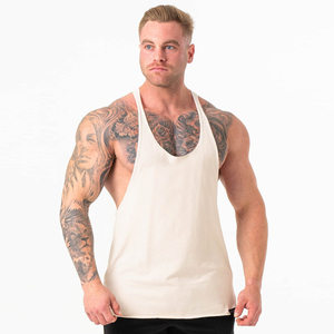 Débardeur de musculation Stinger en Spandex/Coton Écologique Séchage Rapide Doux Respirant Coupe Musculaire Décolleté Profond OEM Marque Privée - Product Image 1