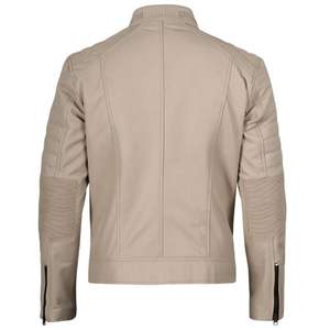 Chaqueta de Cuero Personalizada para Hombre, Talla Grande, con Cierre de Cremallera, Estilo Vintage, Chaqueta Bomber - Product Image 6