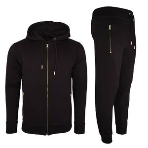 Custom Printed Men's Sportswear Gym Fitness 2-Piece Polyester/Cotton Tracksuit Set Windproof Quick Dry Eco-Friendly Breathable - Product Image 4