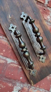Ensemble de poignées de portail en fer forgé à la main avec finition peinte ; facile à assembler, adapté aux accessoires de portail. - Product Image 6