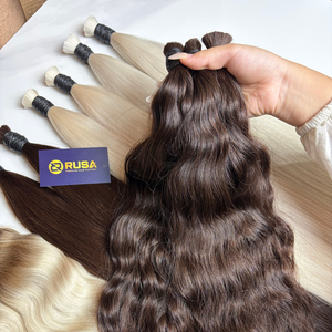 Venta al por mayor de fábrica: Cabello ondulado vietnamita personalizado a granel, extensiones de alta calidad sin sintéticos, con longitud de 10 a 34 pulgadas - Product Image 3