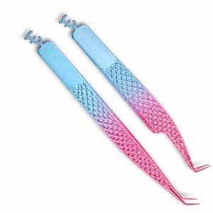 Pince à épiler pour cils rose de précision avec pointes lisses en plastique - Product Image 6