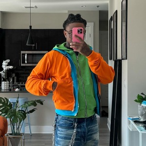 Multi Color Heavyweight Streetwear Oversized Cotton Unisex Terry Blank Hoody Cropped <b>Zip</b> <b>up</b> Triple Layer Men's Hoodies - Product Image 4