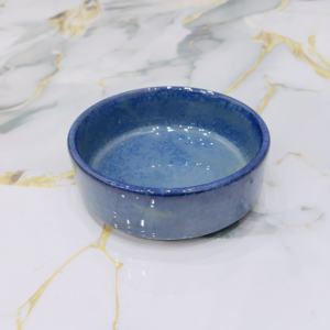 Artisan Stoneware Small <b>Side</b> <b>Plate</b> in Deep Blue Glaze Handmade Minimal Ceramic Dish for Sauces Snacks, Jewelry or Decorative Use - Product Image 6