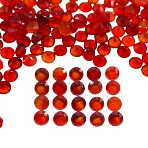 Onyx orange naturel, pierres précieuses rondes taillées en diamant de 3 mm, calibrées, en vrac, pour la fabrication de bijoux et les fournitures d'artisanat - Product Image 2