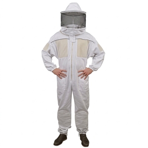 Combinaison de protection intégrale pour apiculteur, combinaison de récolte du miel avec fermeture éclair, ajustement confortable pour l'utilisation en apiculture - Product Image 1