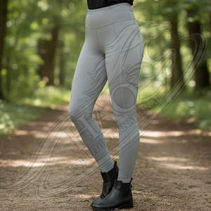 Leggings de equitación de silicona de asiento completo para mujer, pantalones de equitación de cintura alta, pantalones de montar - Product Image 4