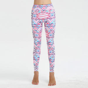 Custom Logo High Waist Yoga Leggings Quick Dry Gym Wear Printed Fitness Leggings Wholesale Sports Activewear - Product Image 1