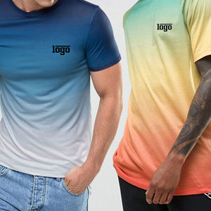 Sublimation t Shirts Men With logo 100 <b>Polyester</b> Feels Cotton Mens Blanks <b>Tshirts</b> for Sublimation Custom t Shirts - Product Image 1