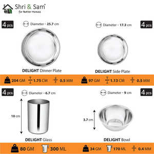 Delight ชุดอาหารเย็นสแตนเลส46ชิ้นสำหรับ4ท่าน - Product Image 6