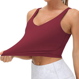 Women's <b>Burgundy</b> V-Neck Tank <b>Top</b> for Women Crop Sexy Tank <b>Top</b> for Women Slim Fit Tank <b>Top</b> for Women - Product Image 5