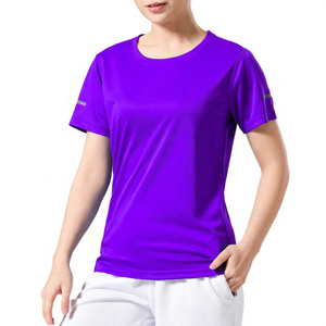 Camiseta de Poliéster de Secado Rápido para Hombre, Cuello Redondo, Manga Corta, Azul, Corte Regular, Color Sólido, Impresión Digital, Tejido Informal - Product Image 2