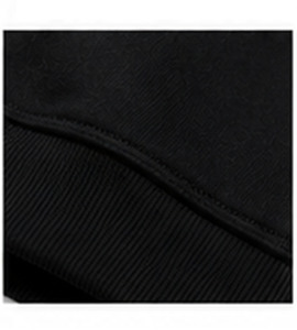 Black 1914 Chenille 100% Cotton Solid Mens Crew Neck Fleece Pullover Front Logo <b>Soft</b> Knitted Casual Winter <b>Hoodie</b> - Product Image 5