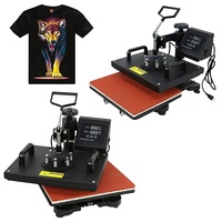 Combo Flat 5 en 1 Machine de transfert de chaleur par sublimation Machine d'impression sur les machines de presse à chaud pour vêtements