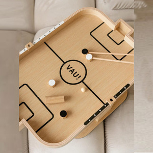Juego de fútbol de mesa de madera con pista de puntuación, tablero de fútbol compacto, juguete para niños y entretenimiento interactivo familiar - Product Image 4