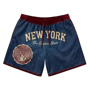 Pantalones Cortos de Playa Personalizados para Hombre, Sublimados, de Poliéster, Holgados, con Estampado Completo, de Malla, para Entrenamiento, Ropa de Verano para Hombre - Product Image 1