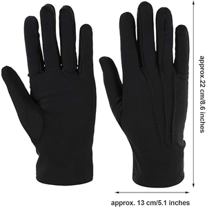 Brand New 2026 <b>Men</b> Women White Full Finger Wrist Smooth Evening Party Formal Bridal Stretch High Quality White Cotton <b>Gloves</b> - Product Image 2