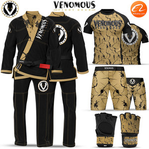 ชุดยิวยิตสู Venomous Golden Line รุ่นพรีเมียม ผ้าเพิร์ลวีฟ 100% คอตตอน 450 กรัม น้ำหนักเบา ระบายอากาศได้ดี แห้งเร็ว สำหรับบราซิลเลียนยิวยิตสูท ทั้งชายและหญิง - Product Image 6