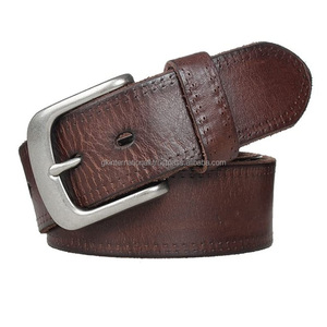Cinturón informal de cuero marrón de alta calidad para hombre Cinturones de cuero de vaca de grano completo con estilo para hombres - Product Image 4