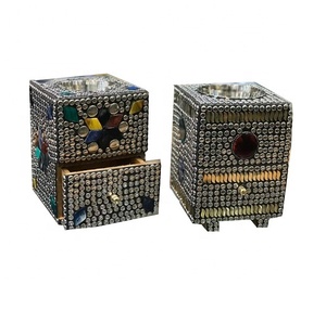 Quemador de Incienso con Incrustaciones de Madreperla de Diseño Único, Estilo Árabe, Uso Religioso, Certificado EPCH, Artesanía India - Product Image 4