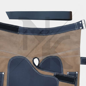 Delantal de Herrador Profesional de Cuero Genuino con Cinturón Ajustable, Delantales de Gamuza Resistentes para Herrero, Soldadura y Herraje de Caballos - Product Image 2